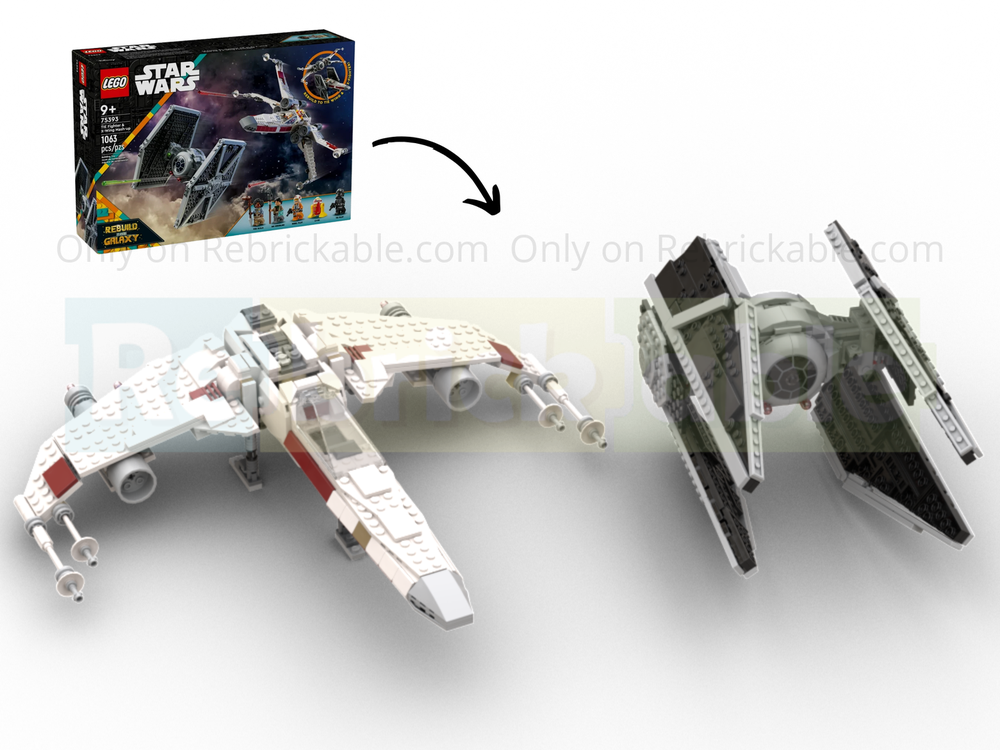 Lego 75393 TIE Interceptor & E-Wing Bundle