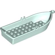 Lego Boat / Rowing Boat 14 x 5 x 2 with Oarlocks [No Hollow Inside Studs] / Light Aqua