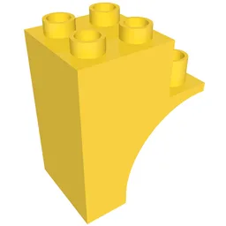 Duplo Brick Arch Half 2 x 3 x 3 / Yellow