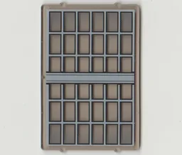 Glass for Window 1 x 4 x 5 with Bars Pattern (Sticker) - Set 4856 / Trans-Brown