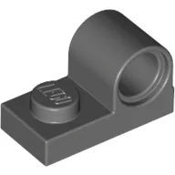 Plate Special 1 x 2 with Pin Hole on Top / Dark Bluish Gray