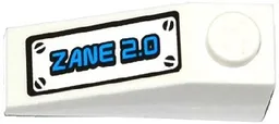Slope 33 3 x 1 with Hatch with 'ZANE 2.0' and 4 Screws Pattern (Sticker) - Set 70737