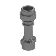 Weapon Lightsaber Hilt with Bottom Ring / Metallic Silver
