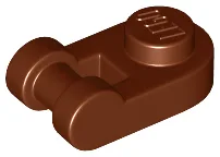 Plate Special 1 x 1 Rounded with Handle / Reddish Brown