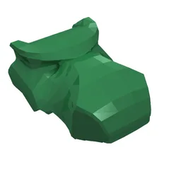Animal Body Part, Dinosaur, Tyrannosaurus Rex / Spinosaurus Head [Plain] / Green