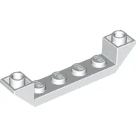 Brick Sloped Inverted 45° 6 x 1 Double with 1 x 4 Recessed / White