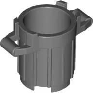Trash Can with 4 Cover Holders / Dark Bluish Gray