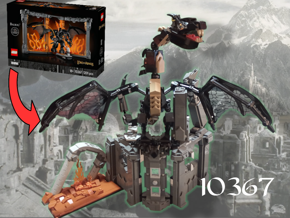 Lego Fell Beast and Osgiliath Ruins