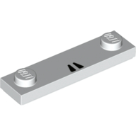 Lego Plate Special 1 x 4 with 2 Studs with 2 Black Triangles / Voldemort Nose print