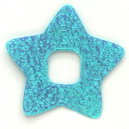 Clikits Icon Accent, Star 3 1/4 x 3 1/4 with Textured Surface / Light Turquoise
