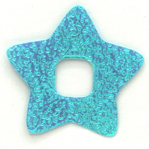 Lego Clikits Icon Accent, Star 3 1/4 x 3 1/4 with Textured Surface / Light Turquoise