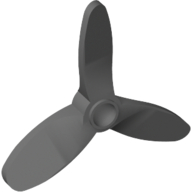 Lego Propeller 3 Blade 5.5 Diameter with Hole for Technic Pin / Dark Bluish Gray