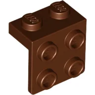 Bracket 1 x 2 - 2 x 2 / Reddish Brown