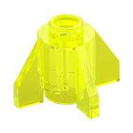 Lego Brick Round 1 x 1 with Fins, Open Stud / Trans-Neon Green