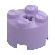 Brick Round 2 x 2 with Axle Hole / Lavender