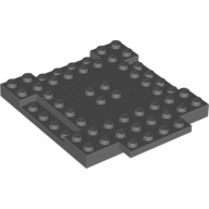 Lego Plate Special 8 x 9 x 2/3 with 1 x 4 Recessed / Dark Bluish Gray