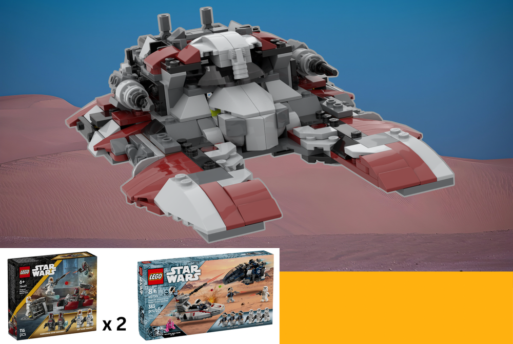 Lego 40755 2 x 75449 Mauldalorian TX-130T Saber-class Republic Fighter Tank