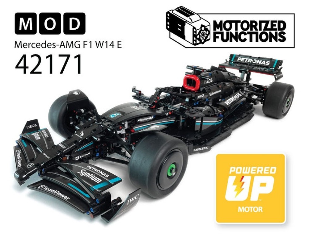 Lego 42171 Mercedes-AMG F1 W14 E Performance RC MOD for Powered Up Motors