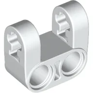 Technic Axle and Pin Connector Perpendicular Double Split [Reinforced] / White