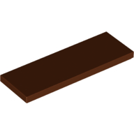 Lego Tile 2 x 6 / Reddish Brown