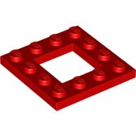 Lego Plate Special 4 x 4 with 2 x 2 Opening / Red