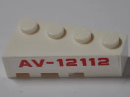Wedge 4 x 2 Right with Red 'AV-12112' Pattern (Sticker) - Set 76049