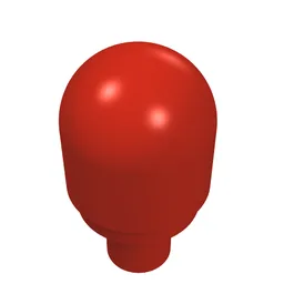 Light Cover 1 x 1 Round with Internal Bar / Bionicle Barraki Eye / Red