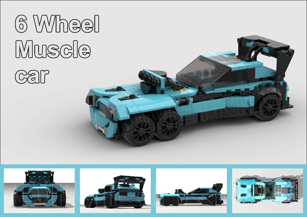 Lego 6 wheel muscle car