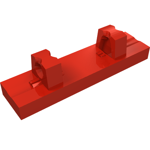Lego Hinge Tile 1 x 4 Locking Dual 1 Fingers on Top [8 Locking Ridges] / Red