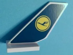 Tail Shuttle with Lufthansa Logo Pattern on Both Sides (Stickers) - Set 40146
