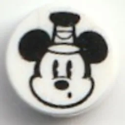 Tile Round 1 x 1 with Classic Mickey Mouse Print