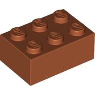 Lego Brick 2 x 3 / Dark Orange