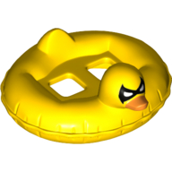 Lego Minifig Hipwear Duck Swim Ring / Floatie / Inflatable with Black Batman Mask and Orange Bill Print / Yellow