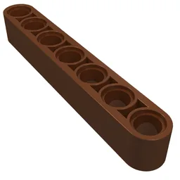 Technic Beam 1 x 7 Thick / Reddish Brown