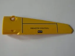 Technic, Panel Fairing # 5 Long Smooth, Side A with Panels and Black 'REMOTE CONTROL' Pattern (Sticker) - Set 8043