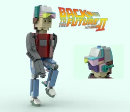 Marty / Marty McFly, Jr. with video glasses - BTTF II - for 10300 DeLorean