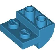 Brick Curved Inverted 2 x 2 with 1 x 2 Cutouts / Dark Azure