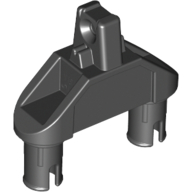 Lego Hinge 1 x 3 Triangle with Two Pins, 1 Locking Finger, Round Pin Holes / Black