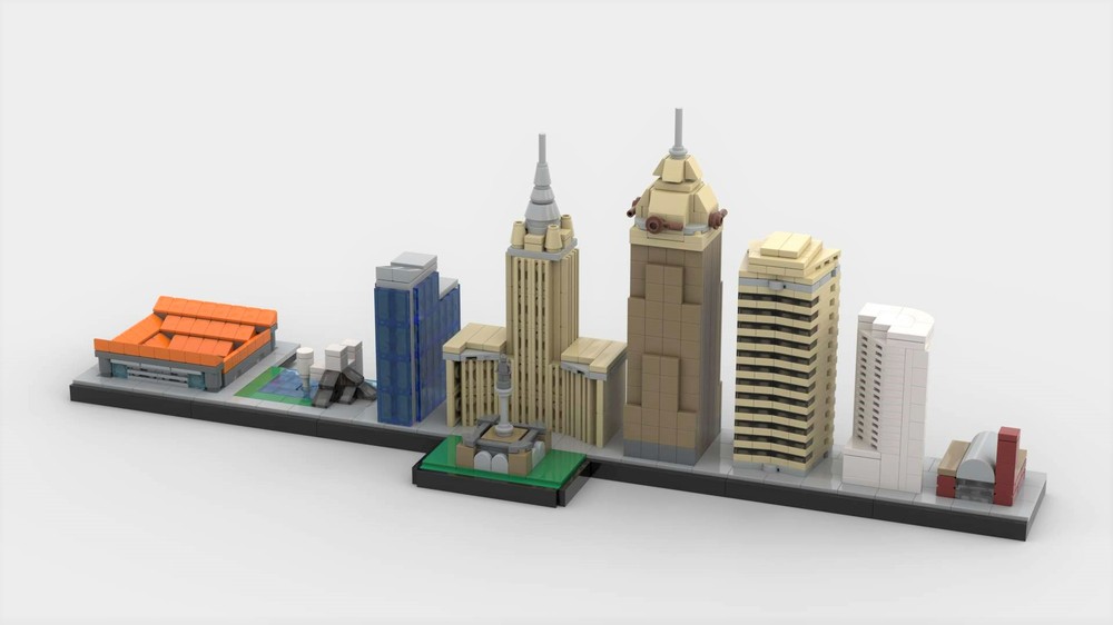 Lego Cleveland Ohio Skyline (original version)