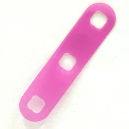 Clikits Rectangle 1 7/8 x 8 with Rounded Corners and 3 Holes [Plastic] / Trans-Dark Pink