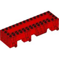 Vehicle Base 4 x 14 x 2 1/3, 2 x 12 Recessed Center, Pins, Pin Holes / Red