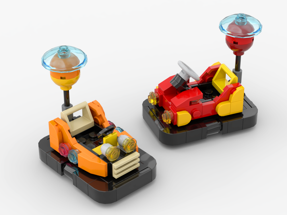 Lego Bumper Car - Orange And Red