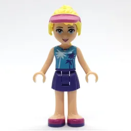 Stephanie - Medium Azure Top, Dark Purple Skirt