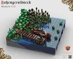 A10 Castle Hohengeroldseck - Lake with reeds & boat landing stage (Landscape Expansaion 1)