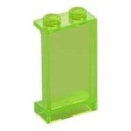 Panel 1 x 2 x 3 [Side Supports / Hollow Studs] / Trans-Bright Green