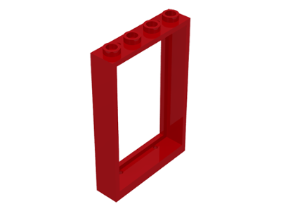 Lego Window 1 x 4 x 5 (Undetermined Type) / Red