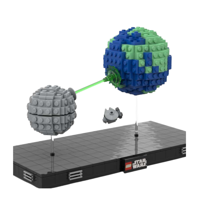 Lego Death star destroying Alderaan