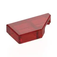Tile 1 x 2 with Stud Notch Right / Trans-Red