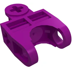 Technic Axle Connector 2 x 3 with Ball Socket, Open Sides / Purple