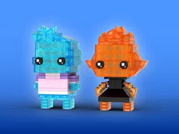 Ember & Wade Brickheadz LEGO MOC - Elemental